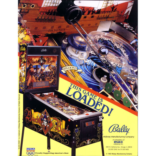 Black Rose Pinball Machine by Bally