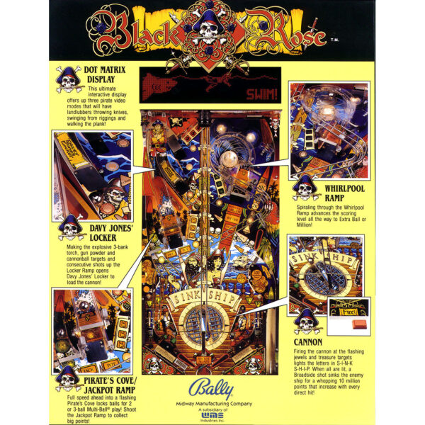 Black Rose Pinball Machine by Bally