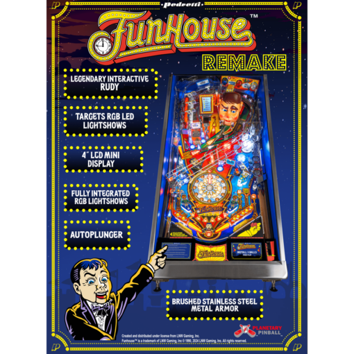 Funhouse Remake Pinball Machine – Classic Edition