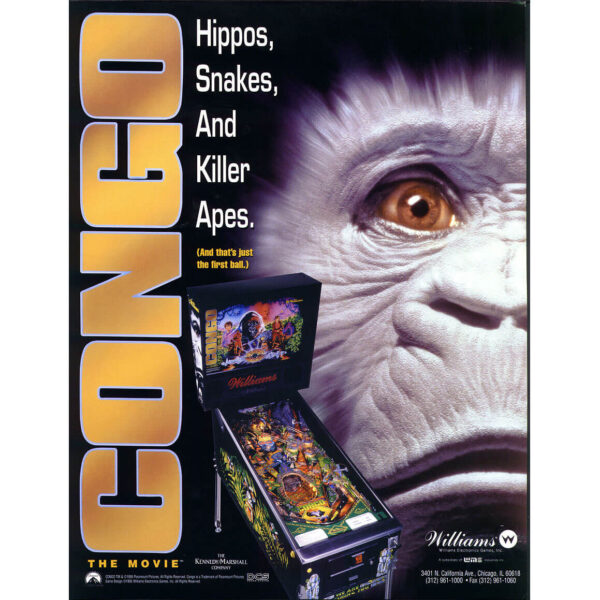 Congo Pinball Machine by Williams
