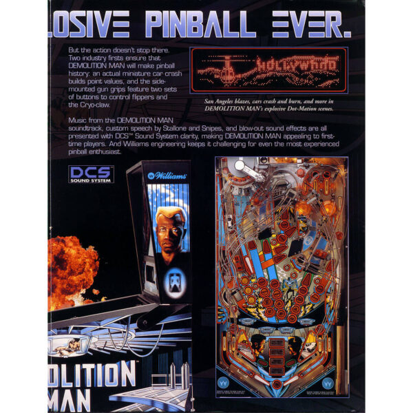 Demolition Man Pinball Machine by Williams