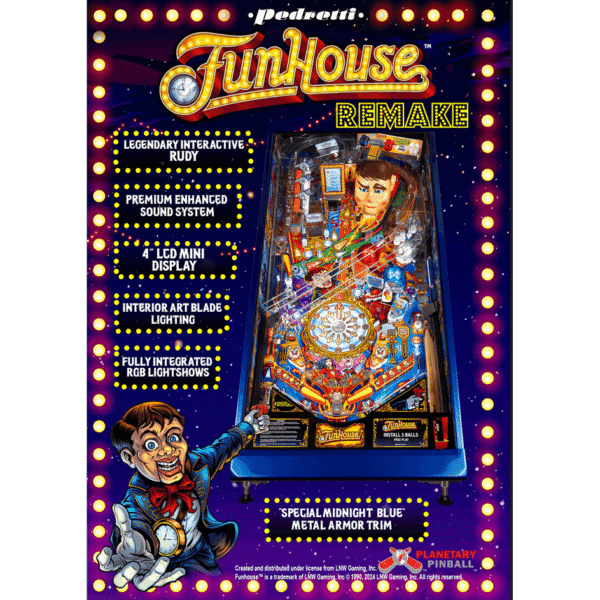 Funhouse Remake Pinball Machine – Midnight Limited Edition