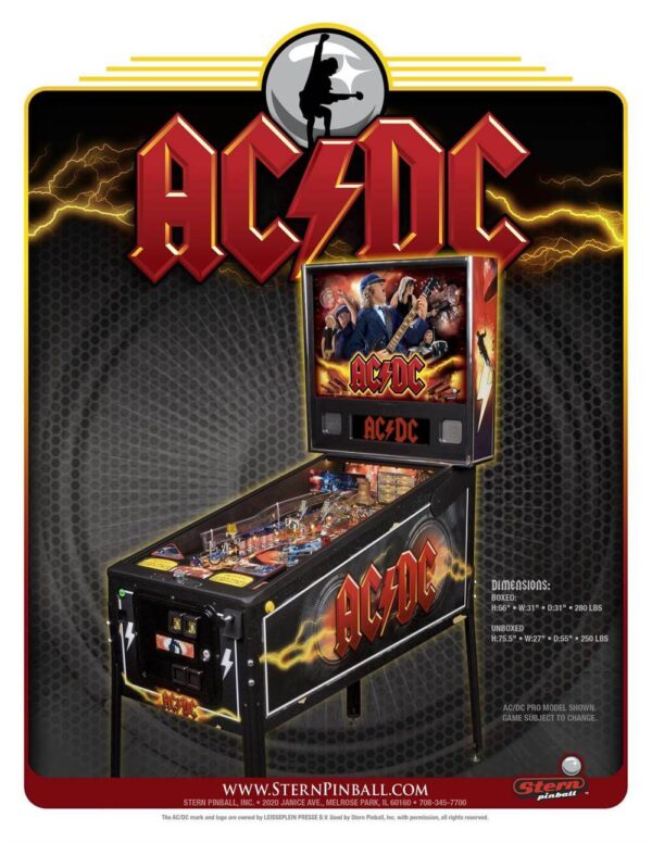 AC/DC Pro Pinball Machine by Stern
