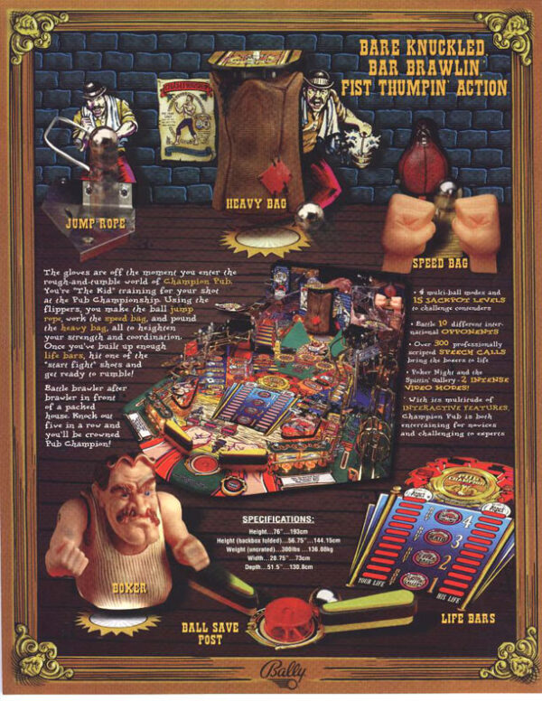Champion Pub Pinball Machine by Bally