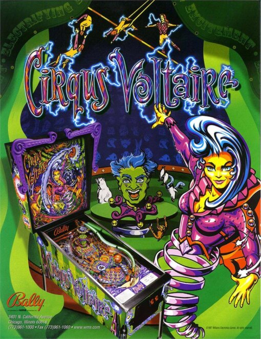 Cirqus Voltaire Pinball Machine by Bally