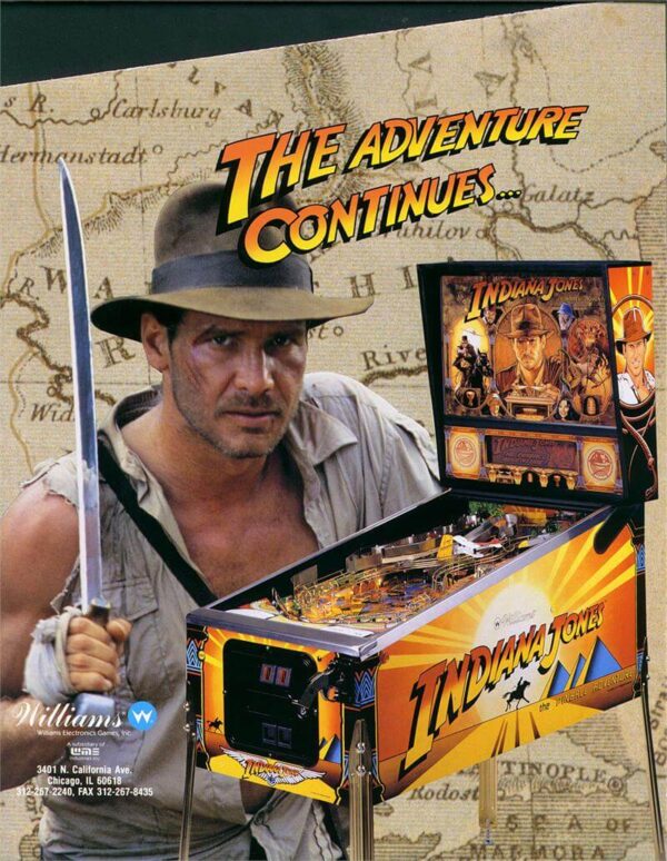 Indiana Jones Pinball Machine (1993) by Williams (Copy)