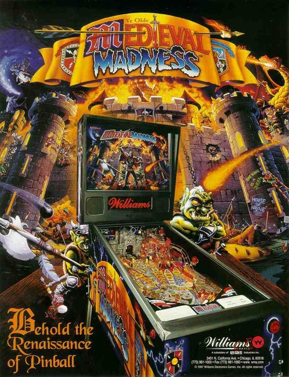 Medieval Madness Pinball Machine by Williams